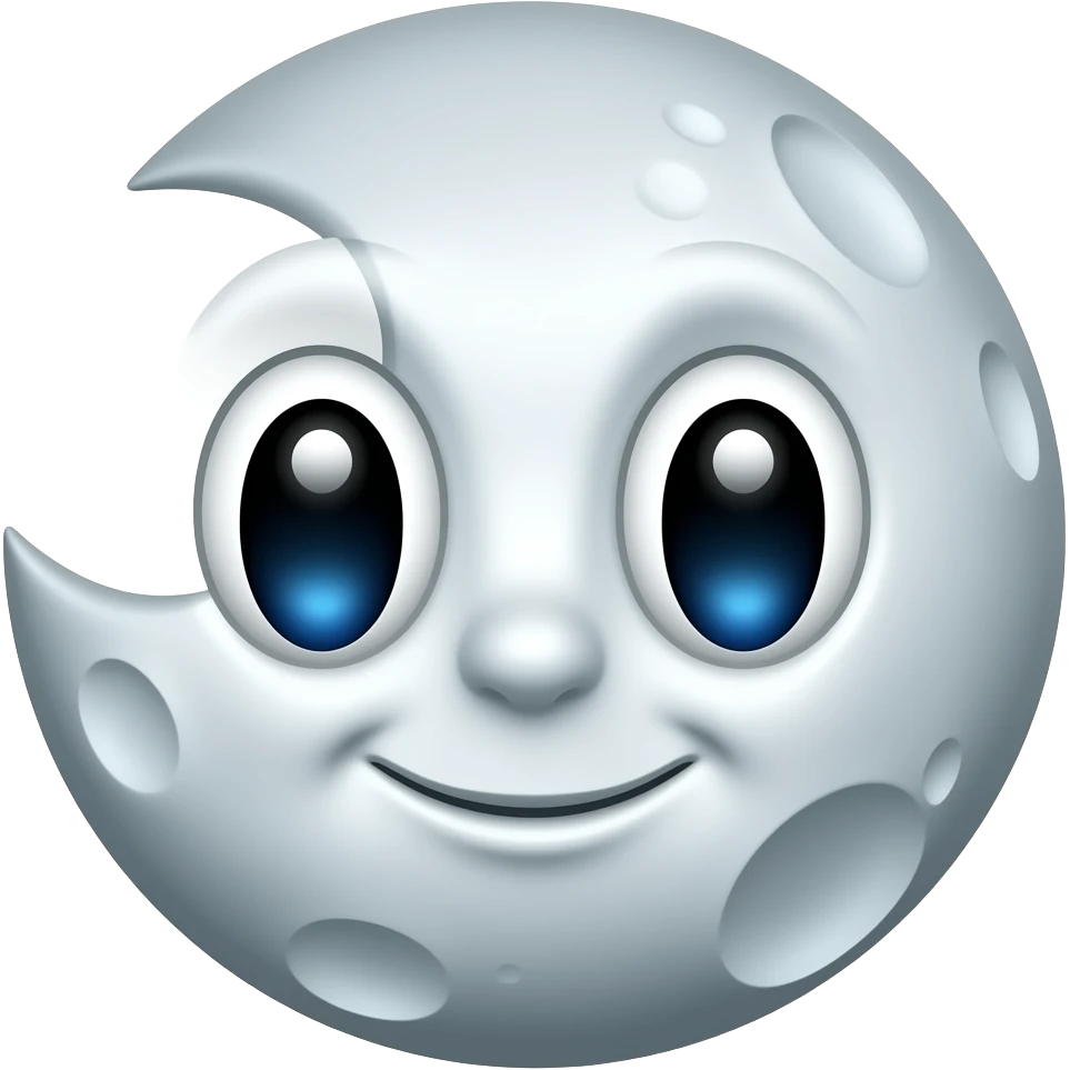 make a pixel art moon themed mascot emoji