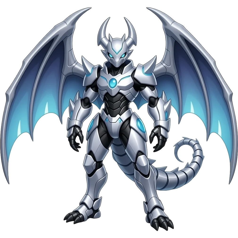 Cool Edgy Shiny Futuristic Ethereal Legendary Scizor-Deoxys-Digimon-Flygon-hybrid full body emoji