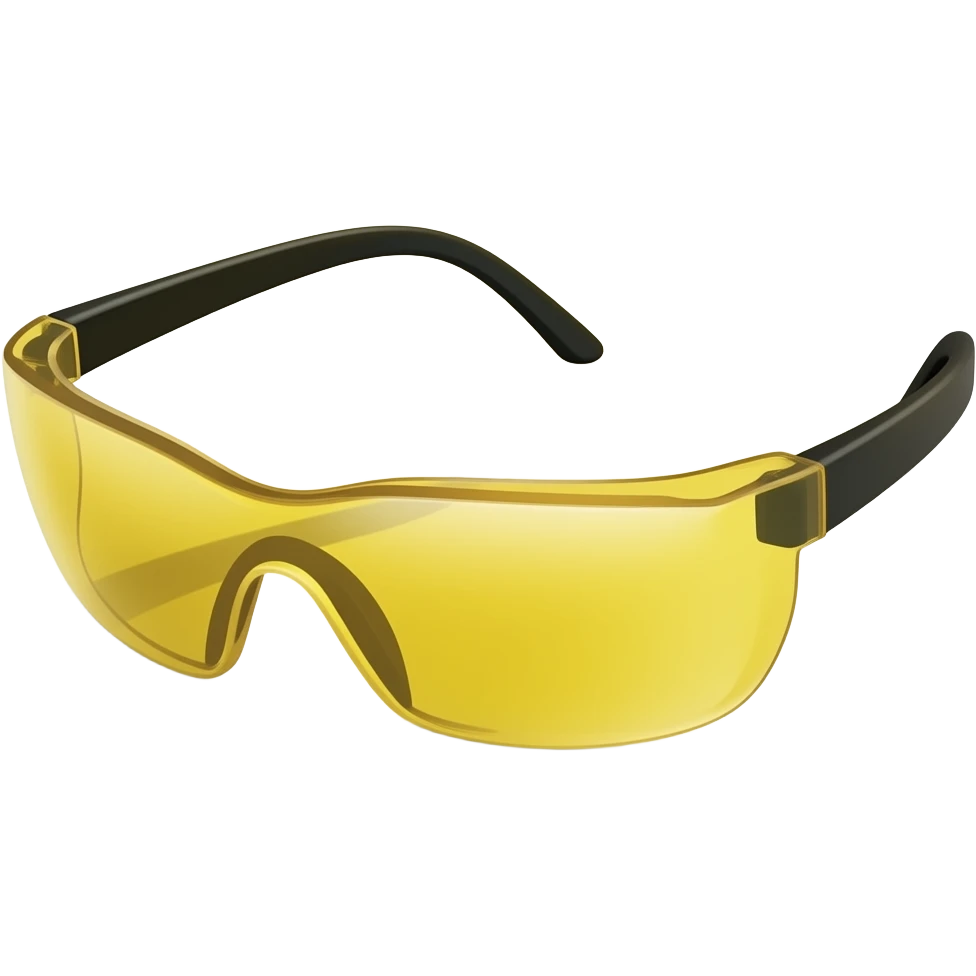 lentes amarillos de protección para el trabajo emoji
