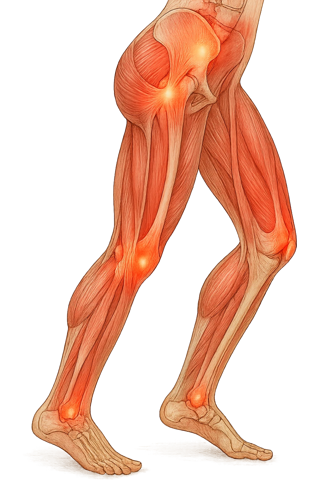 PRENDI SPUNTO DALLA FOTO E FAMMI A LIVELLO ANATOMICO LA GAMBA IN SOVRACCARICO emoji