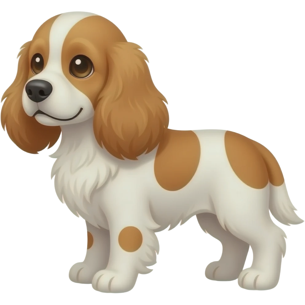 White and ginger cocker spaniel emoji