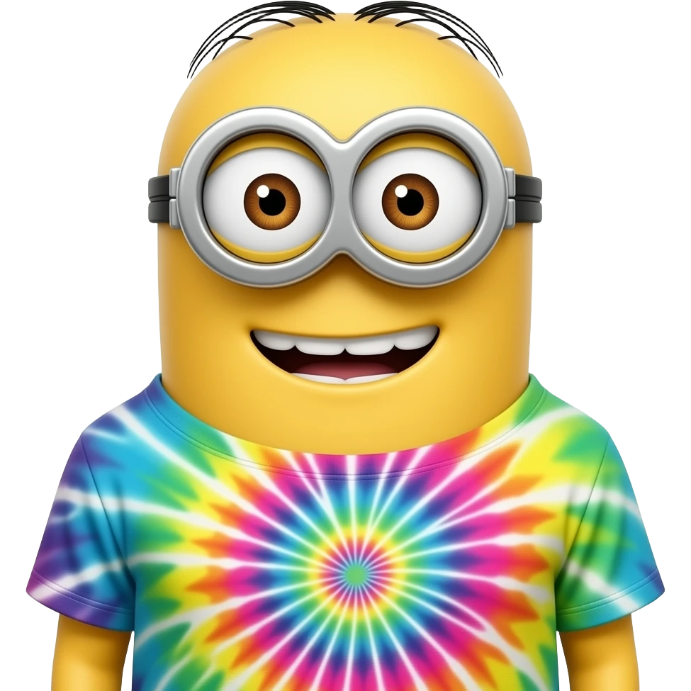 tie dye tee shirt minion emoji