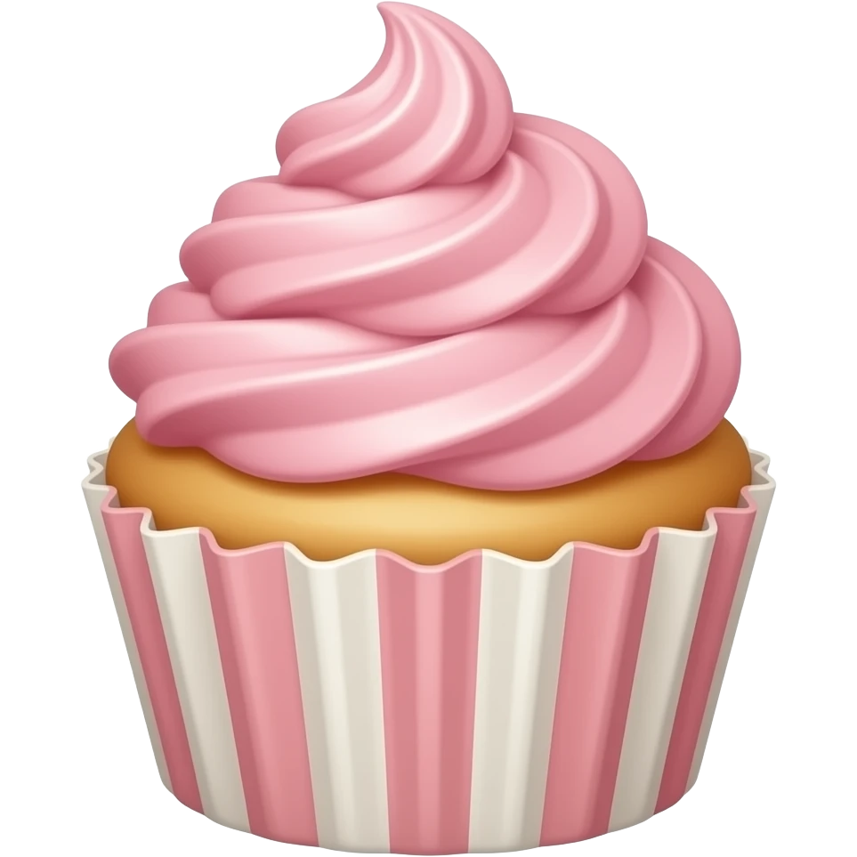 Cupcake with pink icing emoji
