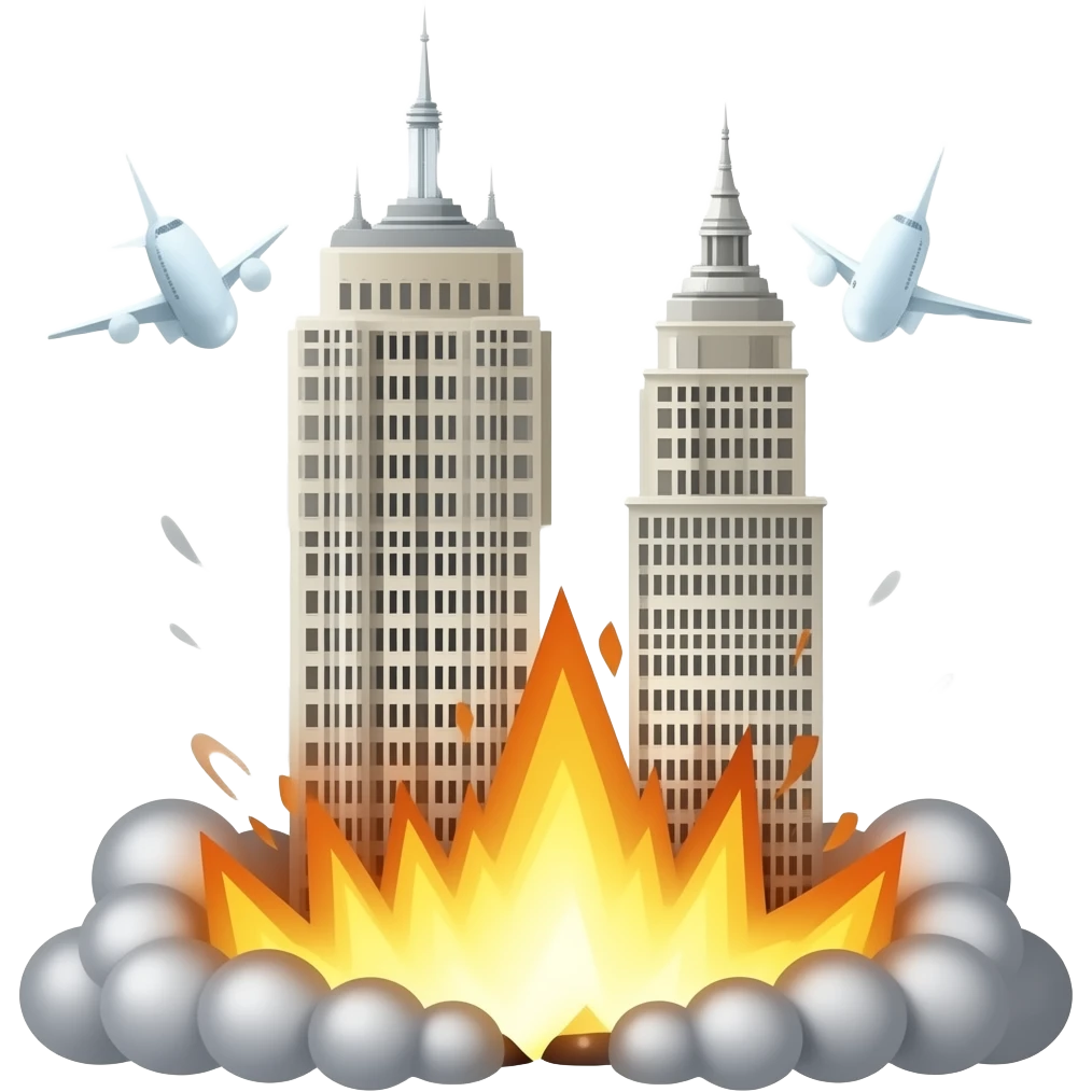 Add plane hitting the towers do IT better emoji