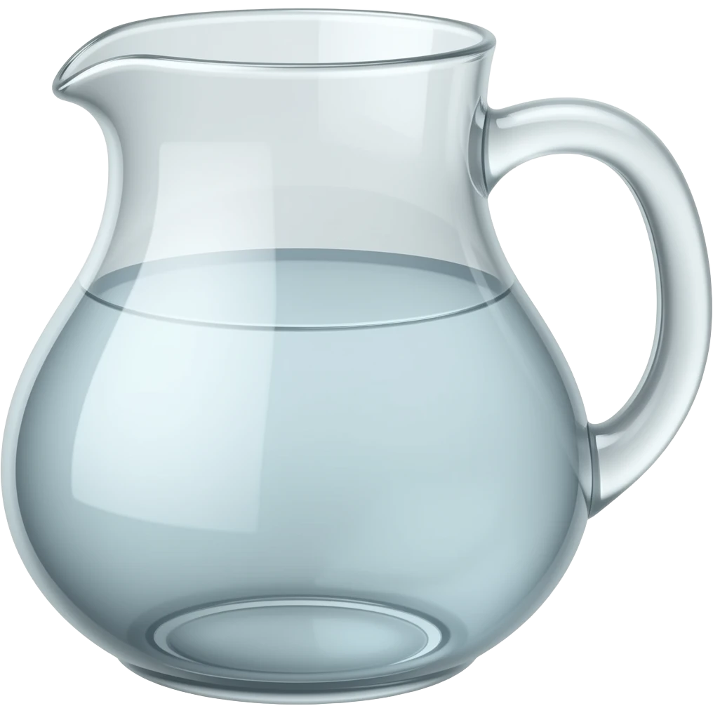 Glass Water pitcher with handle emoji