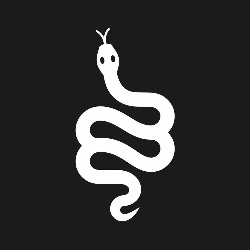 Snake icon black silhouette emoji