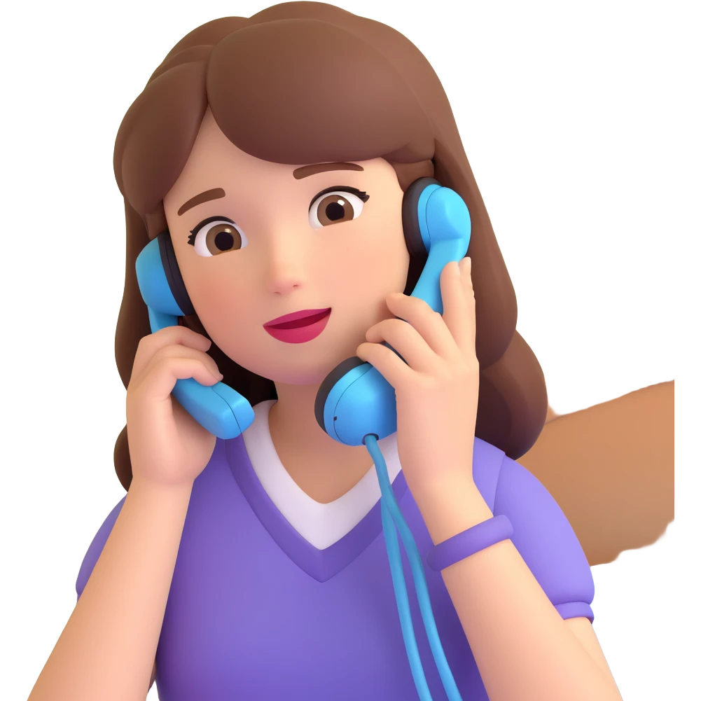 girl talking on phone bedroom background, close up pose emoji