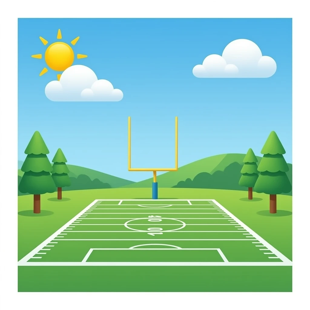football end zone emoji