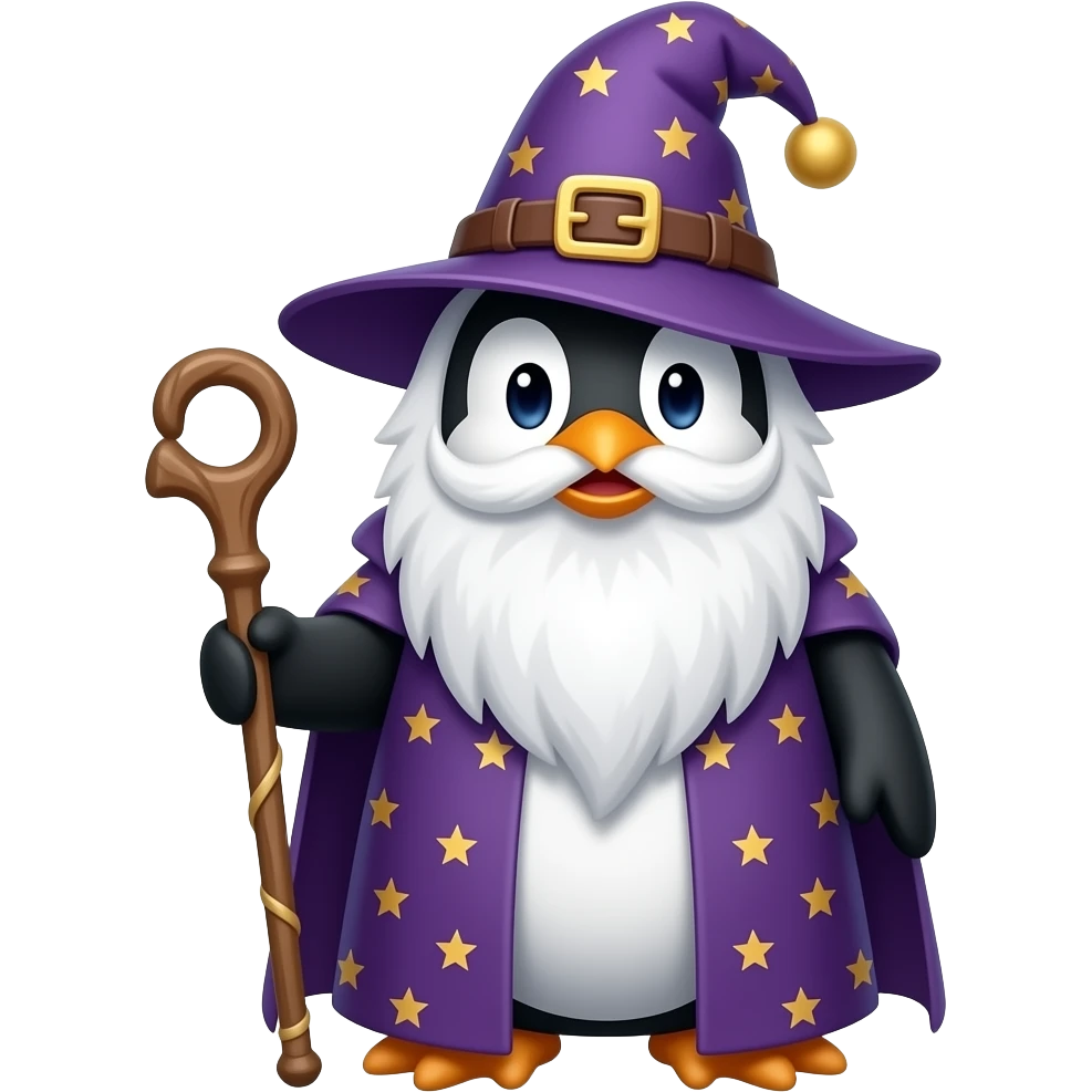 Penguin Wizard emoji