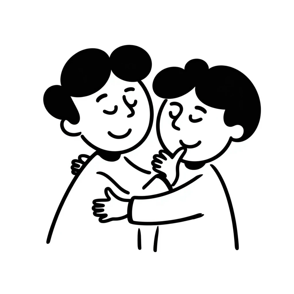 hug and shush emoji emoji