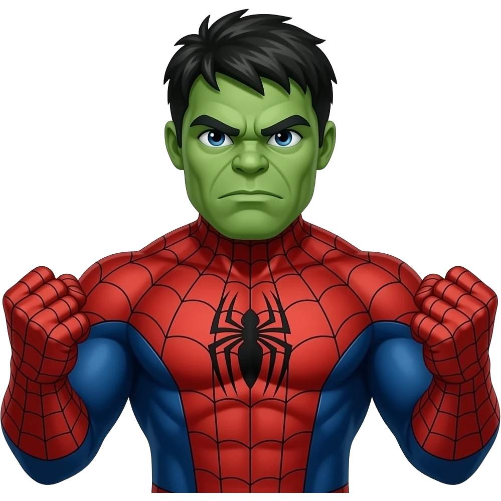 Hulk in a Spider-Man suit emoji