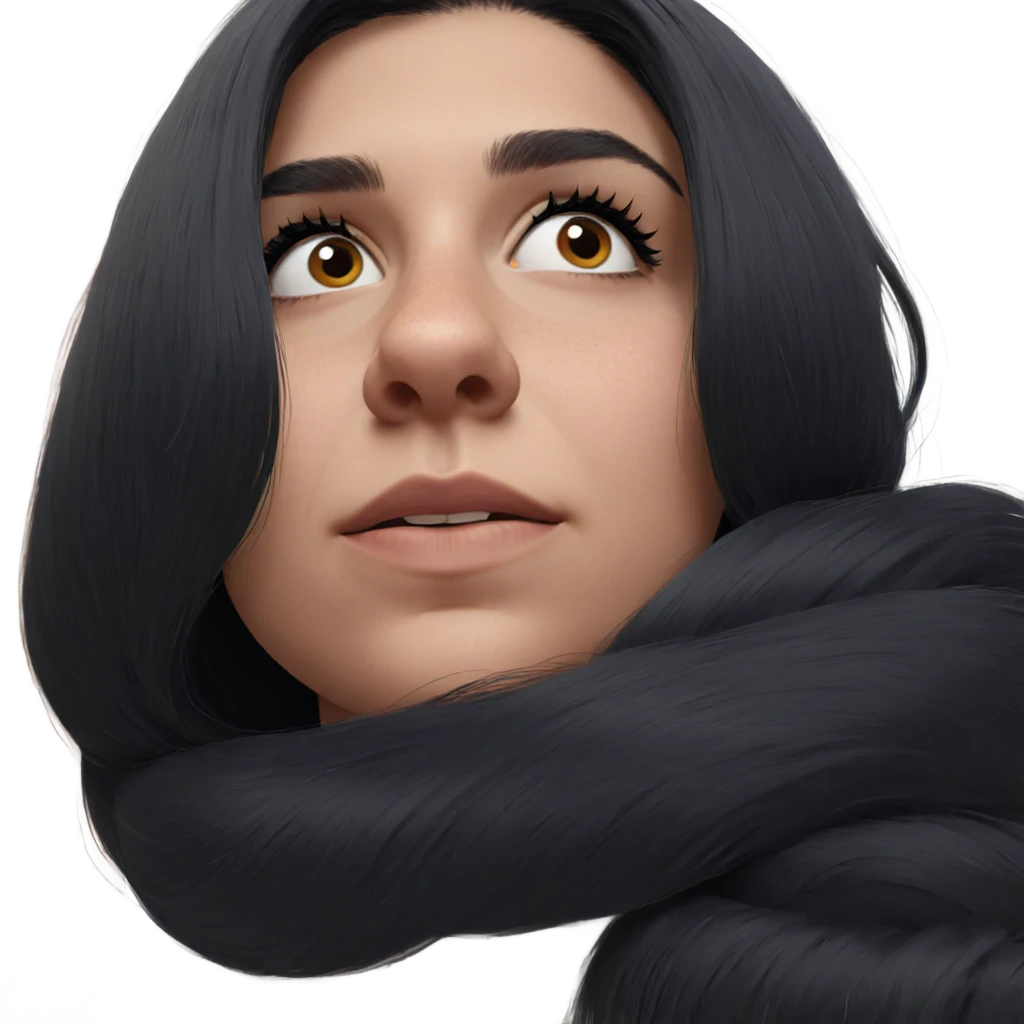 girl with black hair portrait emoji