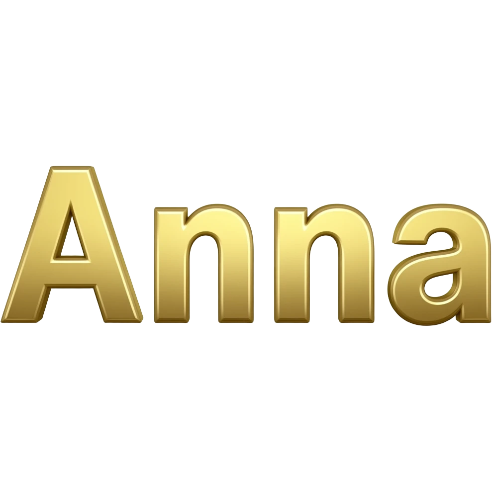 GOLD LETTERS NAME ANNA emoji