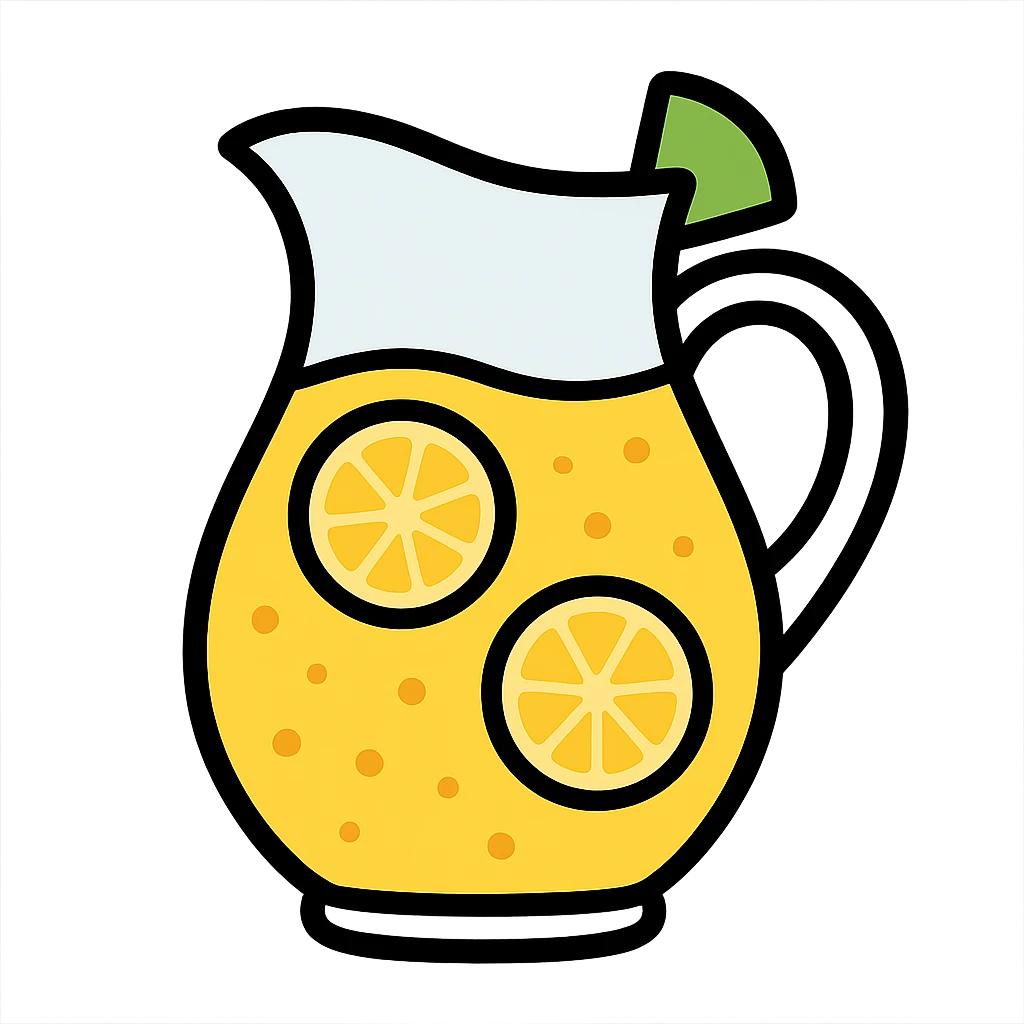 flat toon pitcher of lemonade emoji