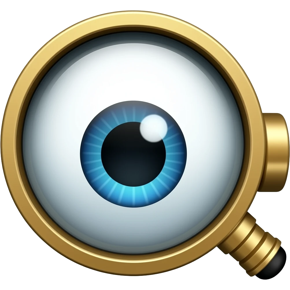 Redesign the monocle emoji to exude playfulness and curiosity emoji