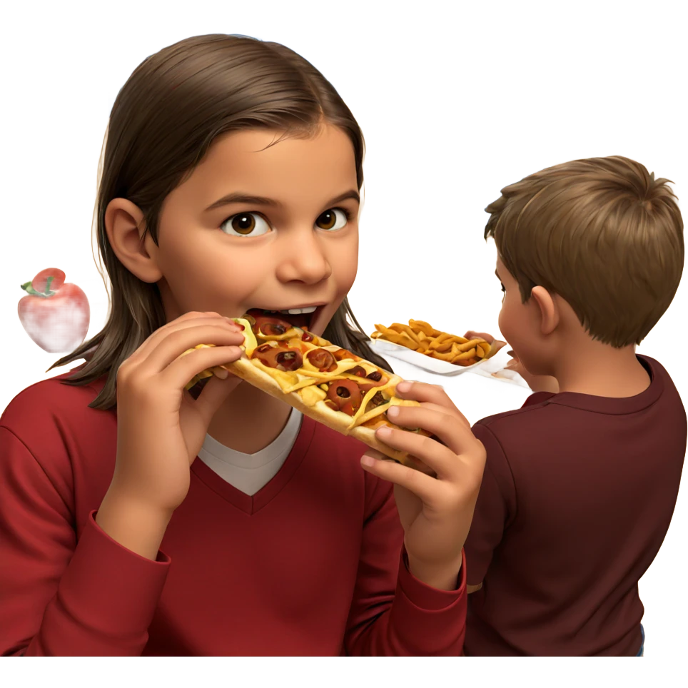 boys enjoying food by window emoji