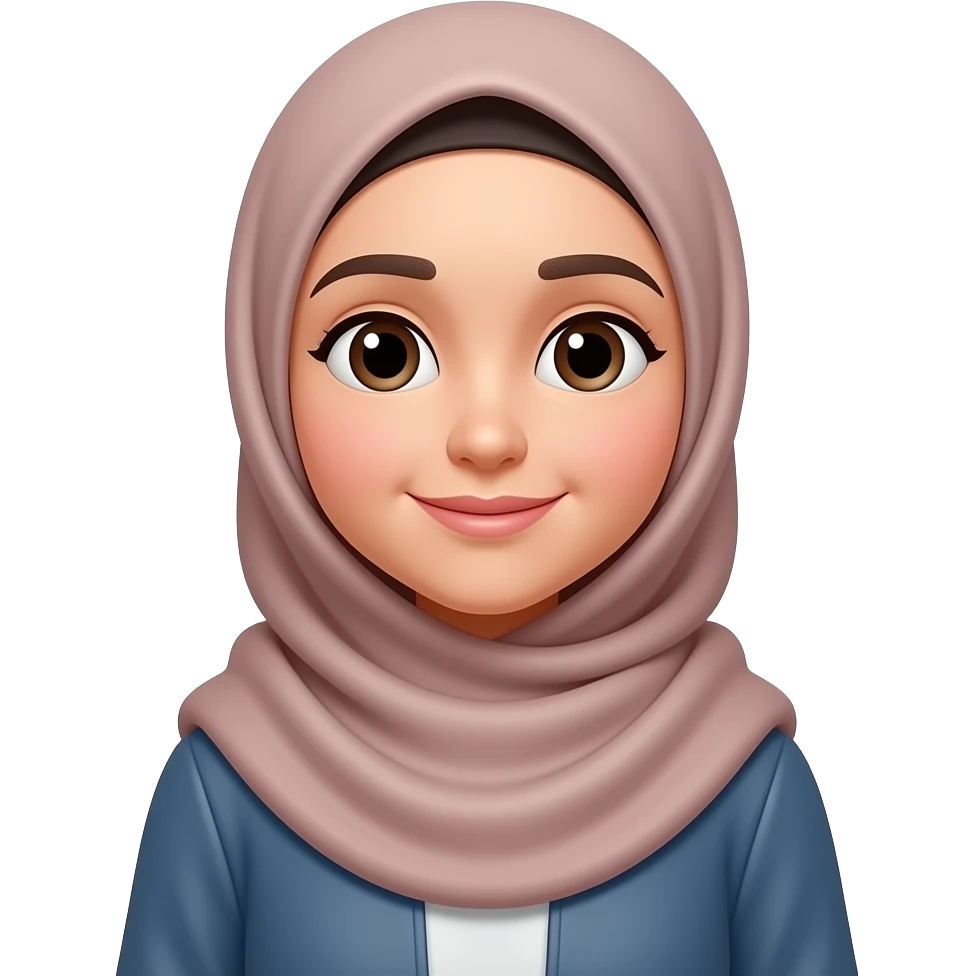 hijabi woman being thankful emoji
