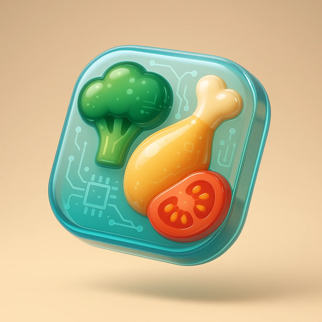 Meal broccoli chicken and tomato  emoji