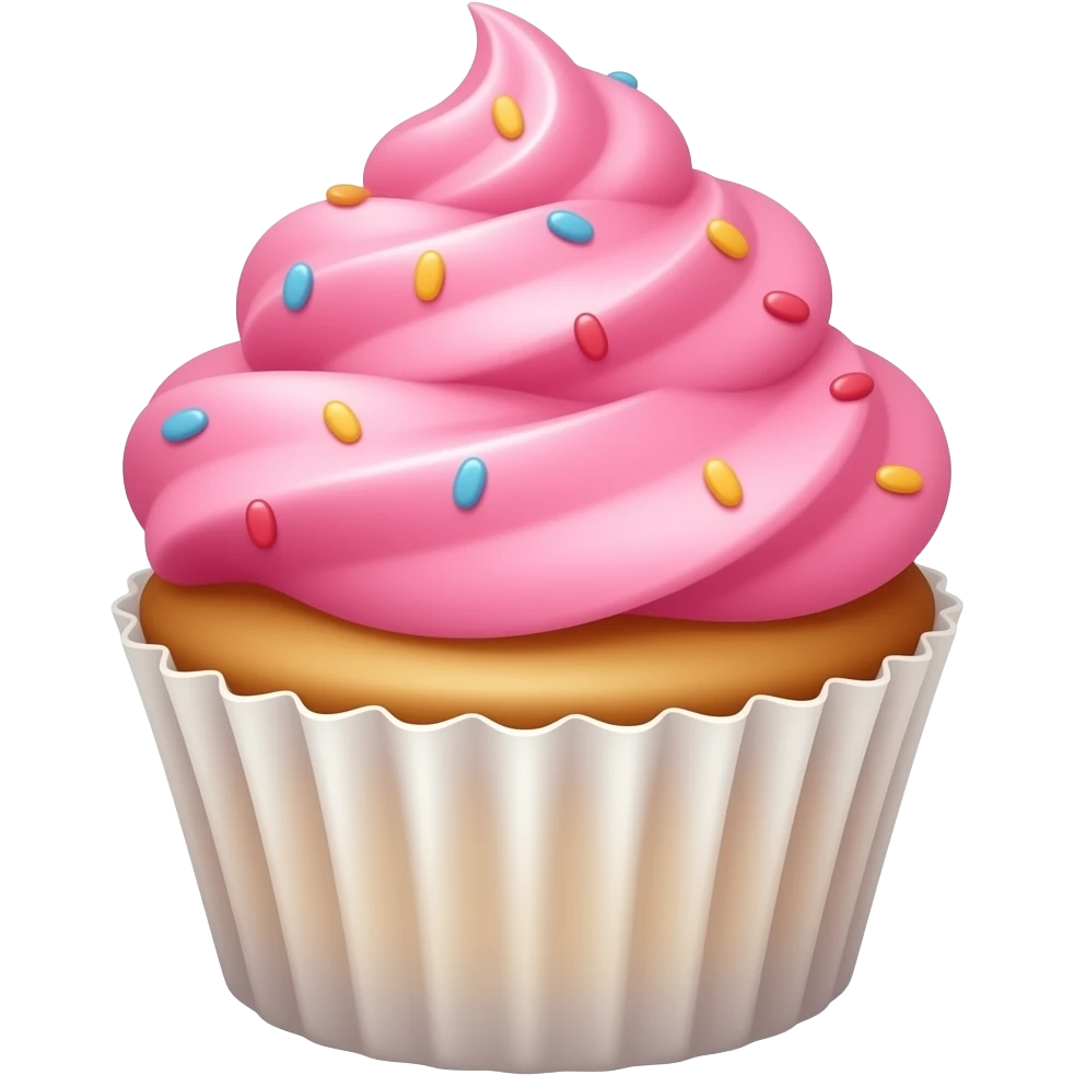 Cupcake with pink icing emoji