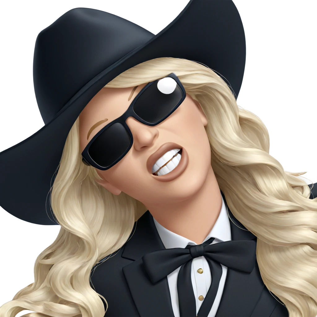 blonde girl in formal attire emoji