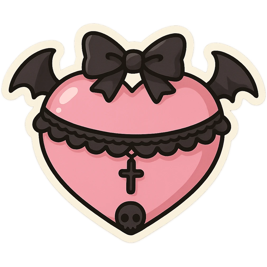 Goth pink object emoji