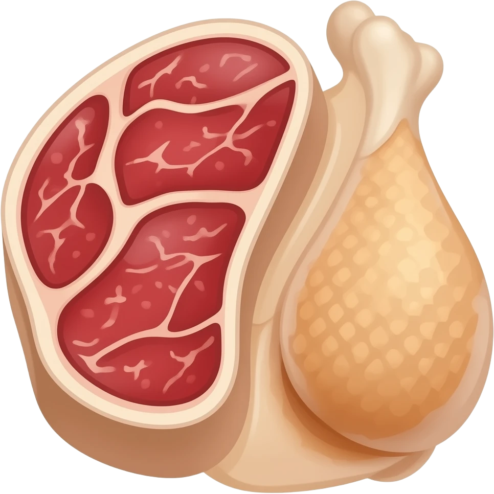 vector flat overlap Meat & Poultry emoji