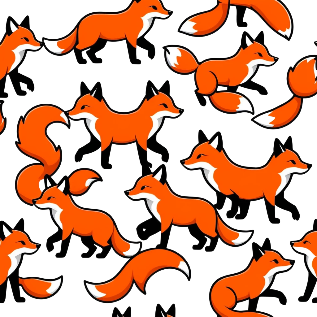 Group of Red fox emoji