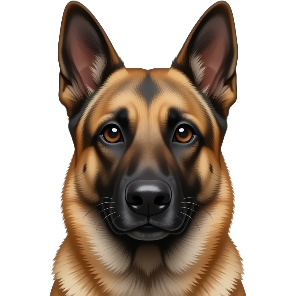 Belgian Malinois head and neck emoji