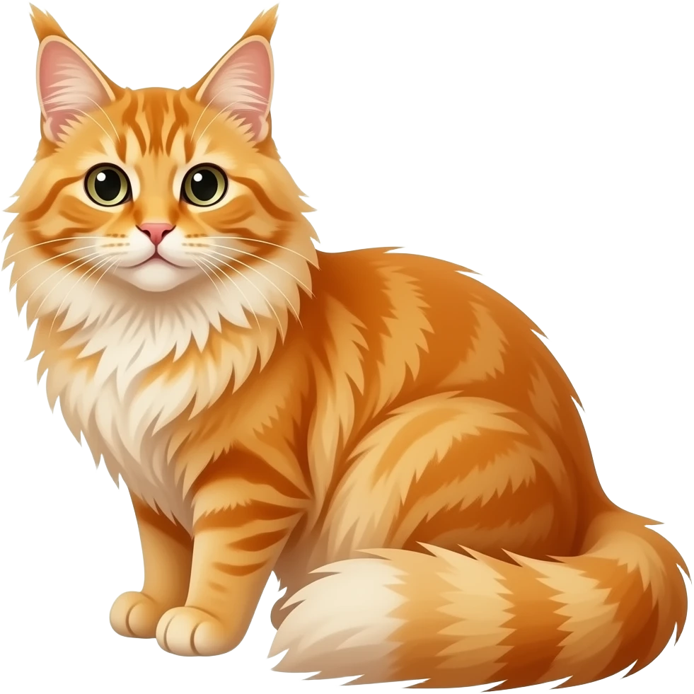 orange maincoon cat emoji