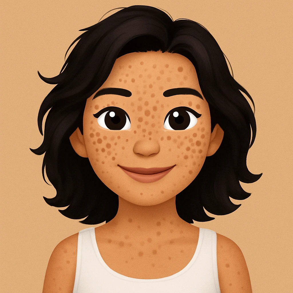 turn the second man in emoji style of the 1st image, match the facial features and match dressing style of the 2nd image, she is wearing white tank top emoji