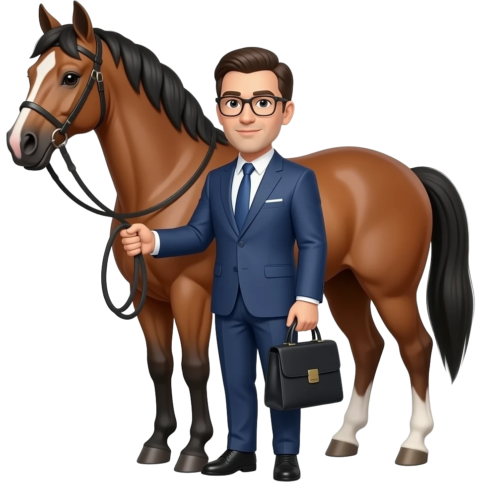 Make a cool hourse suit and turn manager emoji