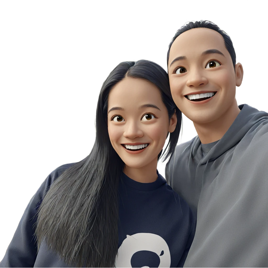 smiling under the tree emoji