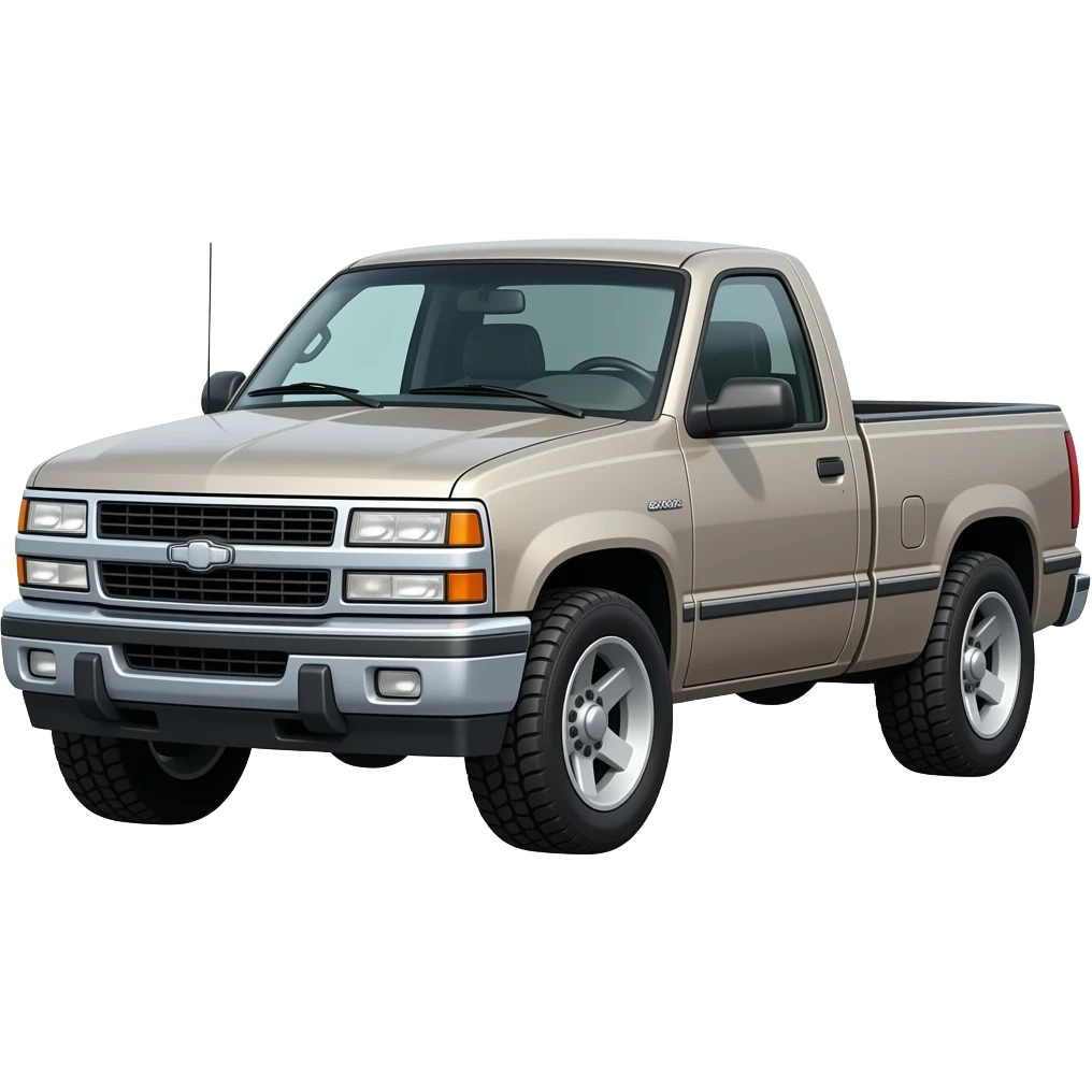 edgar driving inside of a 1987 squatted Chevy Silverado emoji