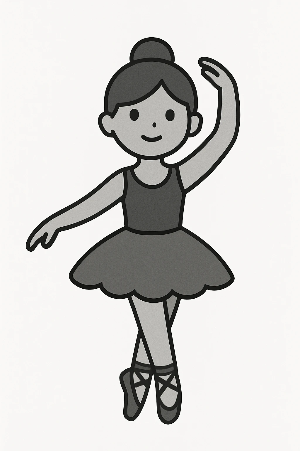 minimalist and elegant ballerina costume illustration emoji