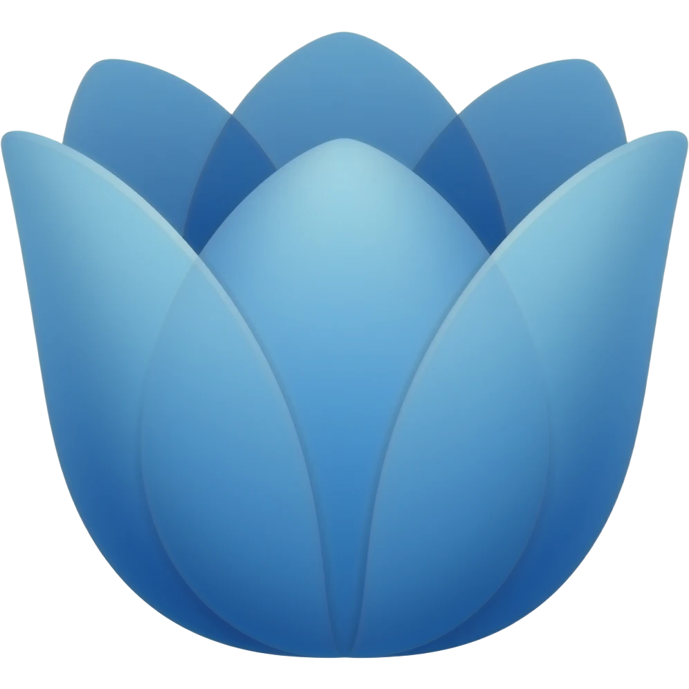 Tulipan azul emoji