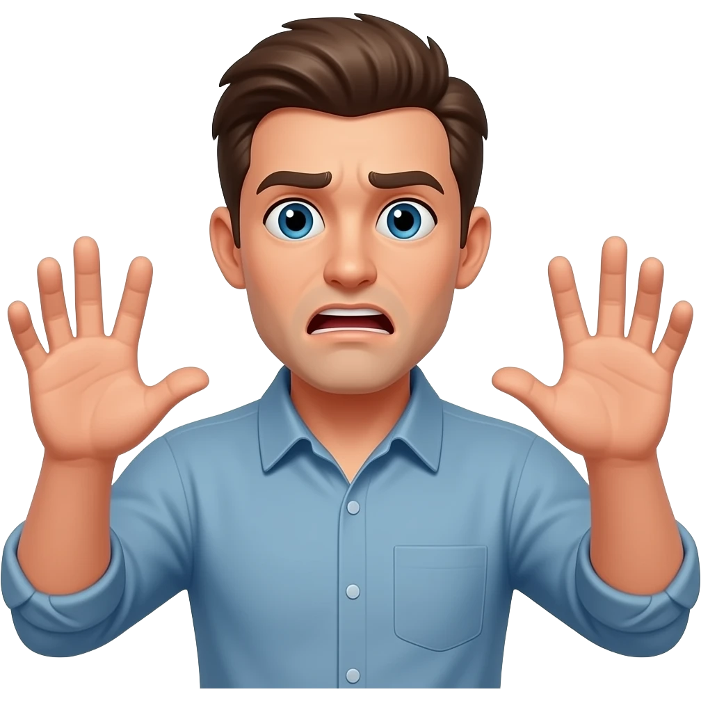 Emoji de alguien que esta en peligro haciendo señas emoji