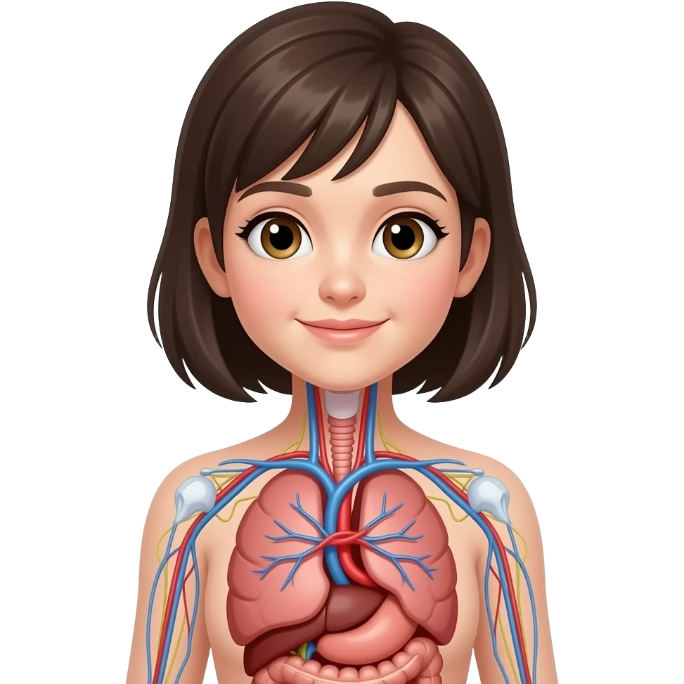 girl with visible digestive system emoji