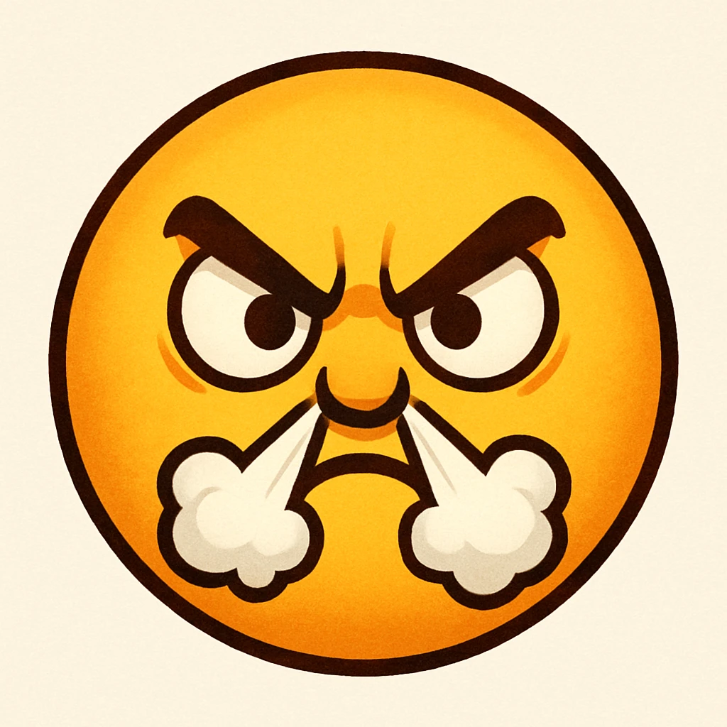 emoji with face with steam from nose emoji