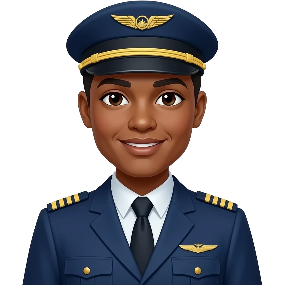 femme noire pilote emoji