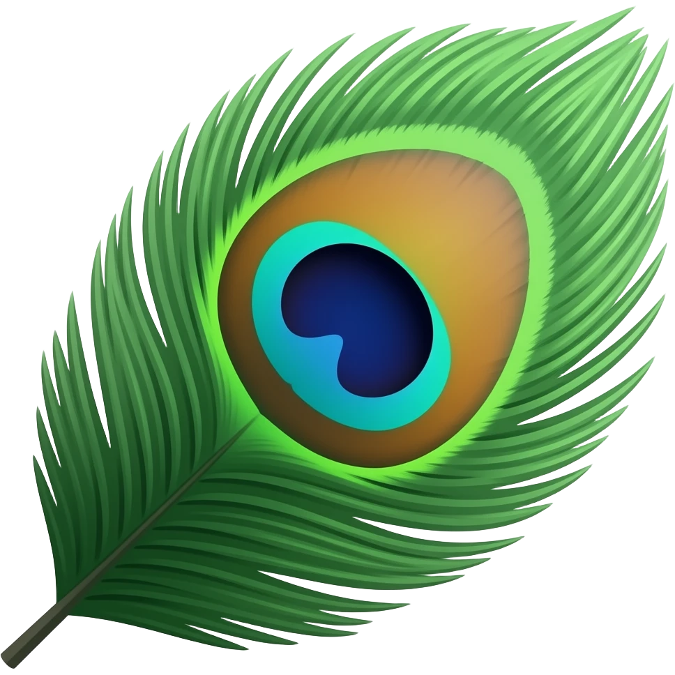 Peacock. feather emoji