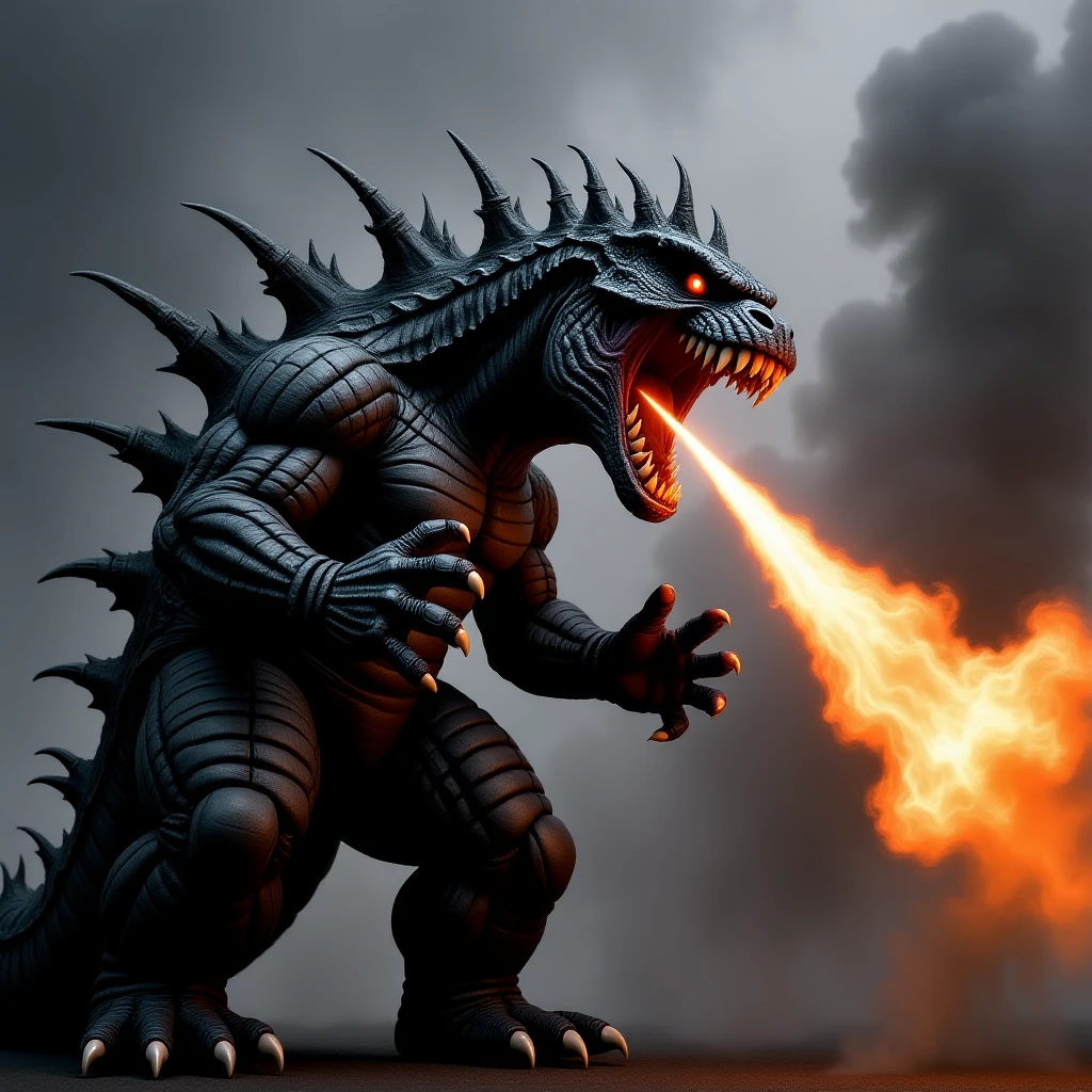 godzilla attacking ny emoji