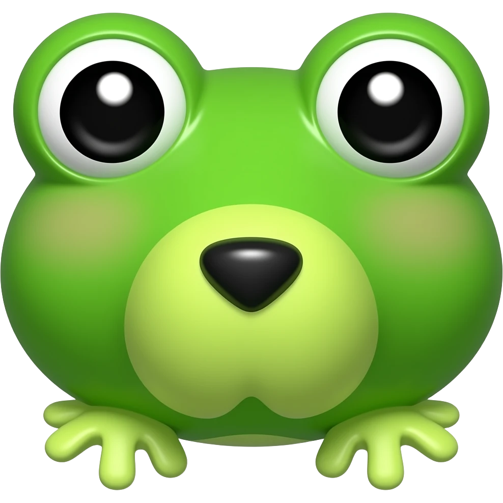 create a new emoji about frog but its gummy bear type emoji