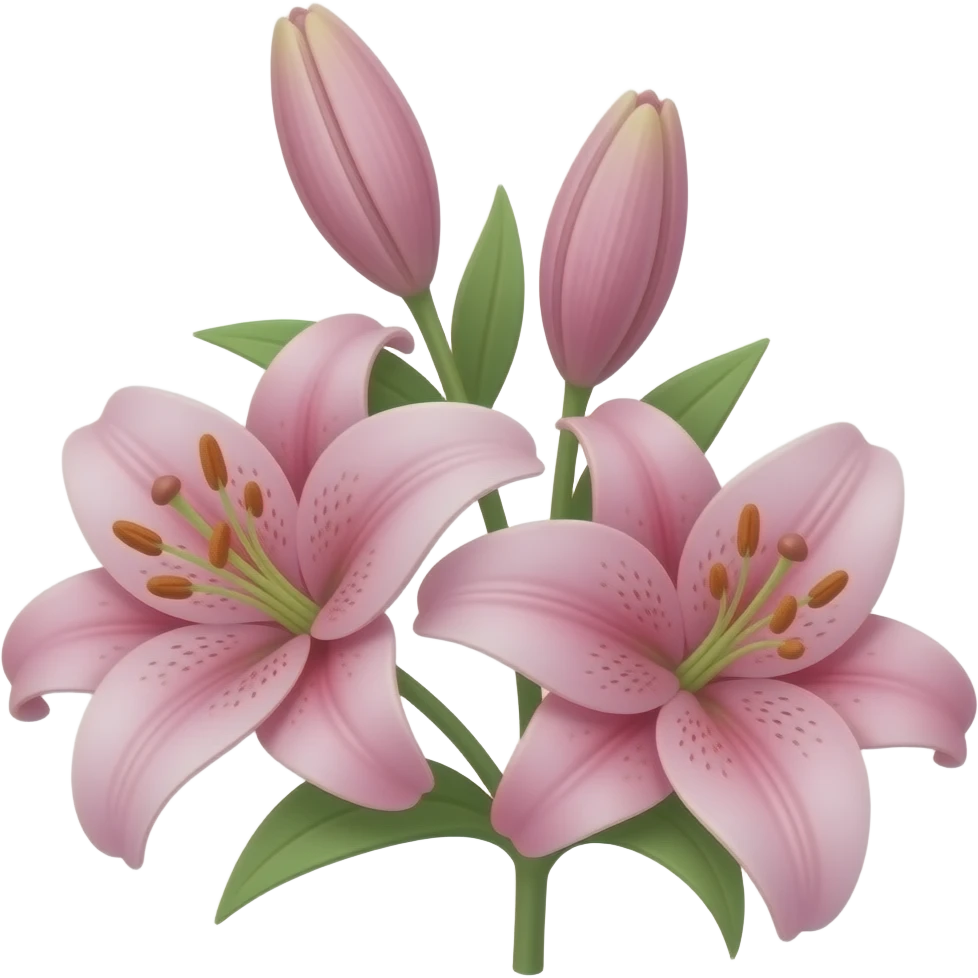 pink lillies emoji