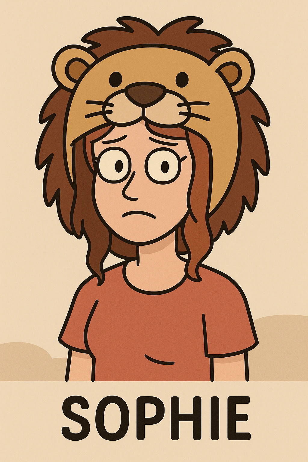Sophie hat lion emoji
