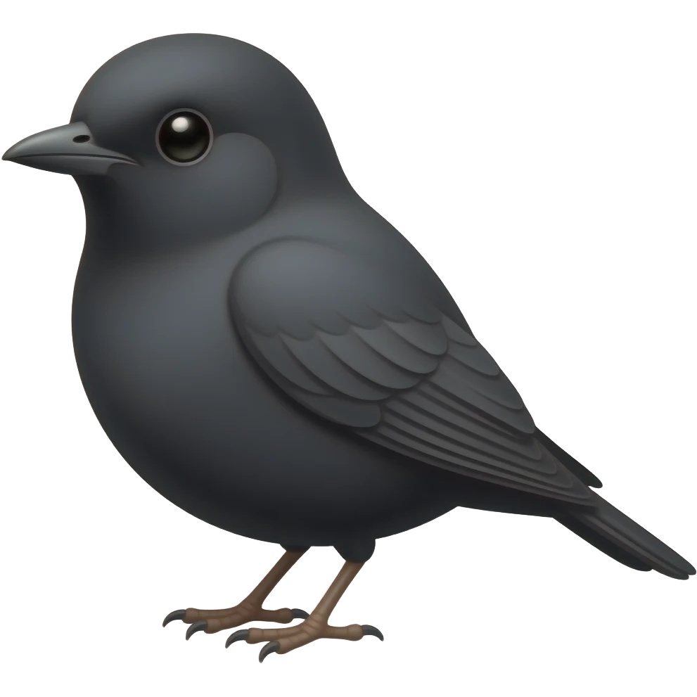 el pajaro igual solo que negro y que sea  muy pequeño emoji