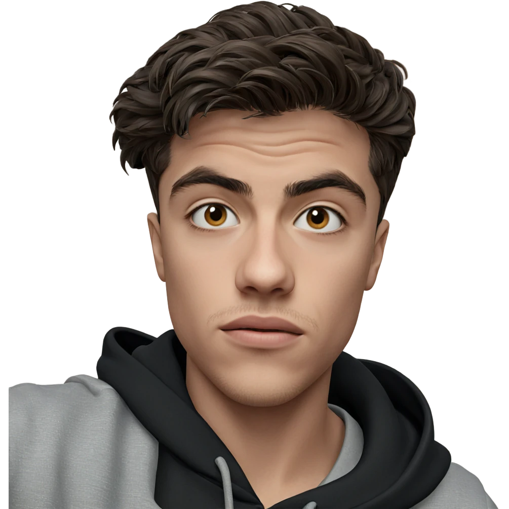 boy in hoodie portrait emoji
