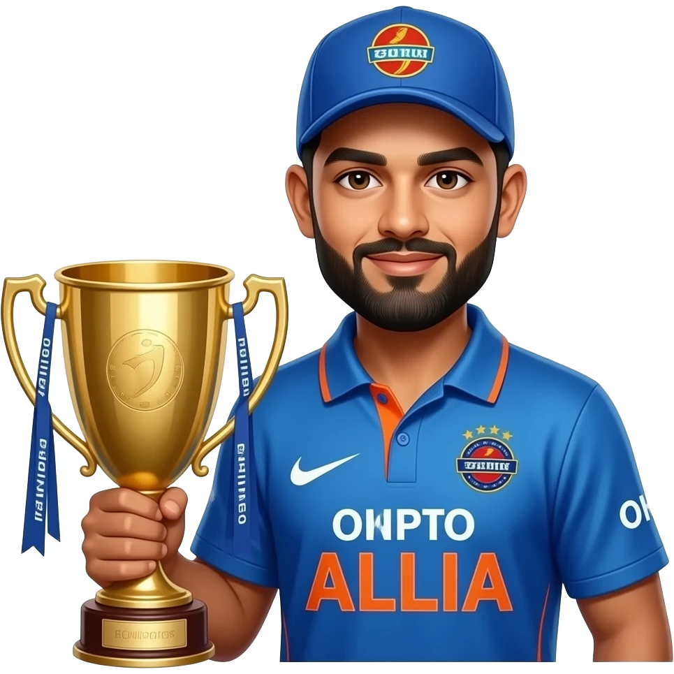 Virat kohli with ipl cup emoji