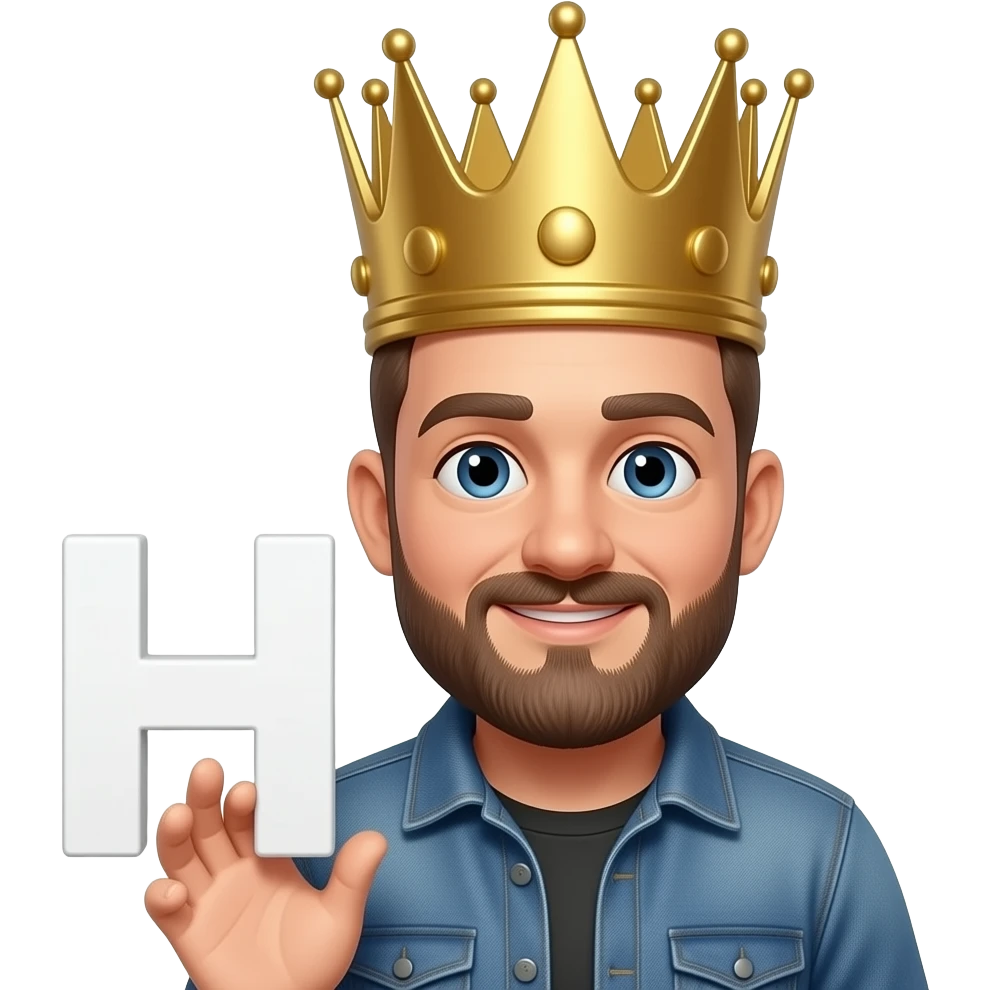 Quiero que el personaje le pongas una corona de espinas, y en la mano donde tiene el circulo blanco lo quites y pongas una HYP de color blanco emoji