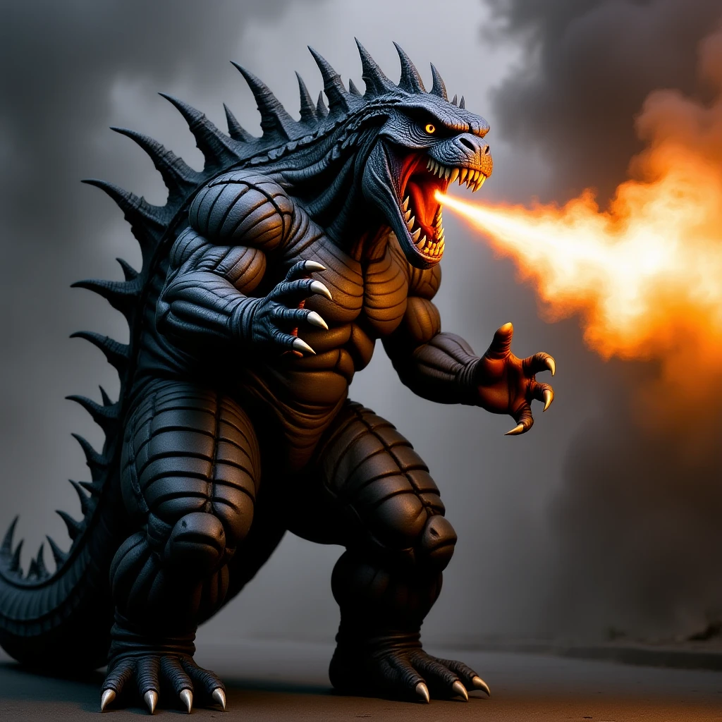 godzilla attackig ny emoji