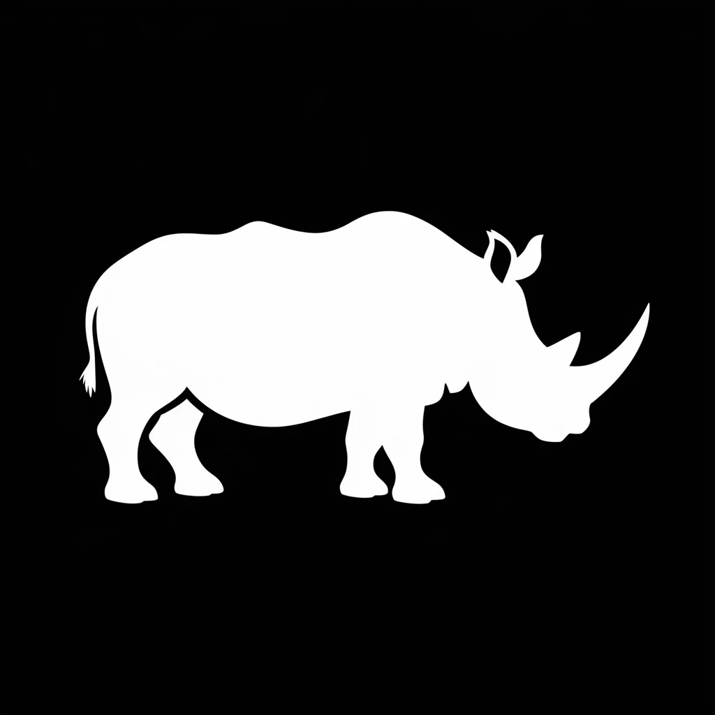 Rhino icon black silhouette emoji